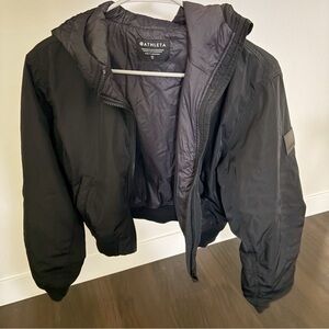 Athleta Lucent Bomber Black Jacket for Women